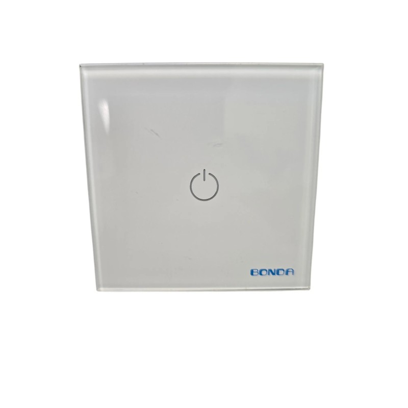 Interruptor Táctil de Cristal Blanco Empotrable