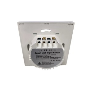 Interruptor Táctil de Cristal Blanco Empotrable