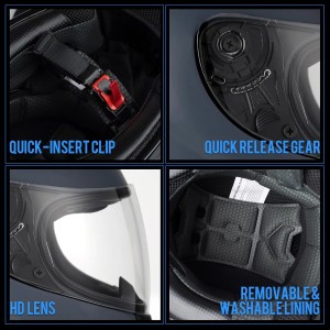 Favoto Casco Integral para Moto , Certificado ECE . Talla L