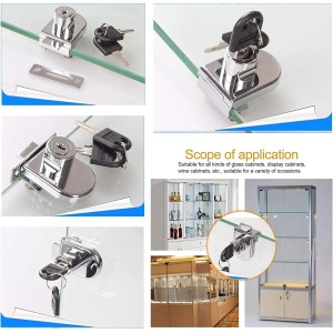 Cerradura de Gabinete de Vidrio para Puerta de Vidrio de 5-8mm