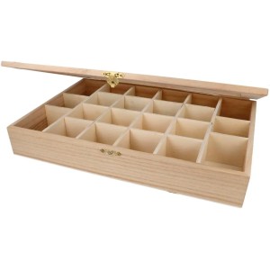 INNSPIRO 209 - Caja vitrina expositor madera de balsa 33x22x5,5cm