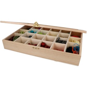 INNSPIRO 209 - Caja vitrina expositor madera de balsa 33x22x5,5cm