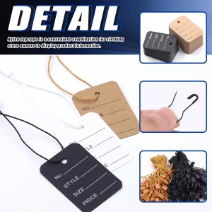 Glarks 1700 etiquetas de precio con cuerdas para c