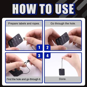 Glarks 1700 etiquetas de precio con cuerdas para c