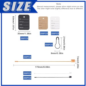 Glarks 1700 etiquetas de precio con cuerdas para c