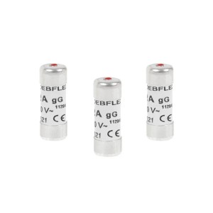 Debflex Juego de 3 fusibles de cerámica 10 A. 8,5 x 23 mm