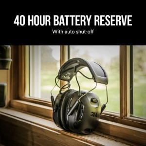 3M WorkTunes Connect & Protector auditivo Solar, Auriculares con energía Solar y luz con tecnología de autocarga