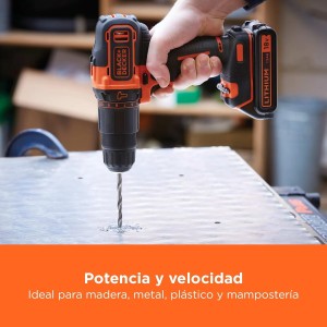 BLACK+DECKER Taladro percutor sin cable 18V