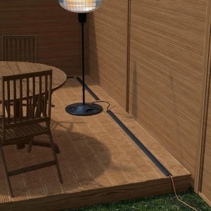 D-Line CC-1 | Canaleta pasacables Cavidad x 60 mm y 1,8 m en color negro