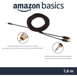 Amazon Basics Cable  adaptador de audio 7.6 m