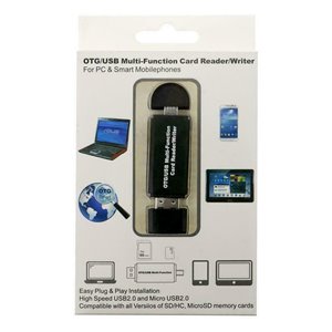 OTG/USB Multi-Function Card Reader/ writer para pc y moviles