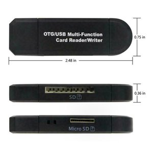 OTG/USB Multi-Function Card Reader/ writer para pc y moviles