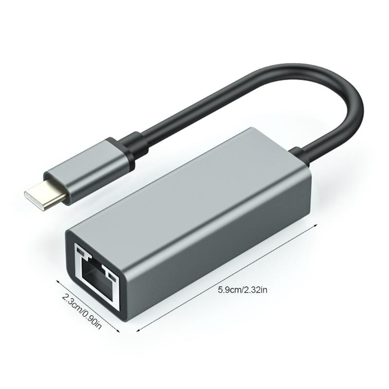 Adaptador Ethernet externo con cable USB C para MACBOOK