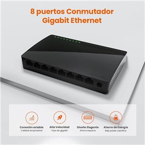Tenda SG108 Switch de Escritorio Gigabit de 8 Puertos