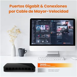 Tenda SG108 Switch de Escritorio Gigabit de 8 Puertos