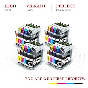 Toner Kingdom LC-123XL 16 Cartuchos de Tinta Compatibles para Brother LC123