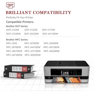 Toner Kingdom LC-123XL 16 Cartuchos de Tinta Compatibles para Brother LC123