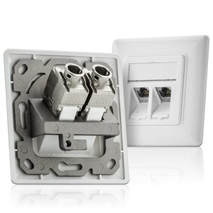 deleyCON 12x Módulo Keystone CAT 6a Jack STP Completamente Blindado