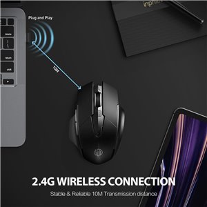 Inphic PM6 mouse inalámbrico recargable, silencioso