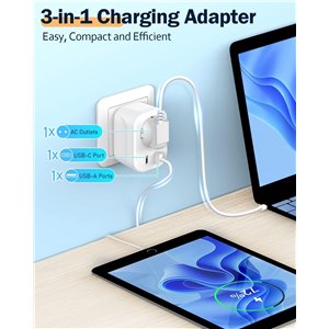 Adaptador Enchufe USA a Europa