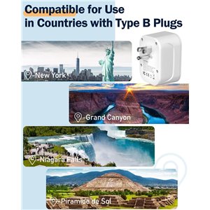 Adaptador Enchufe USA a Europa