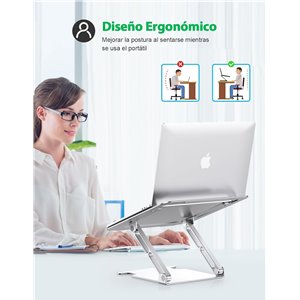 Soporte Portatil Mesa Estable Compatible con MacBook Pro y Tabletas 10-16”