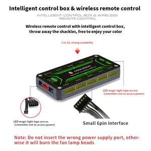 Coolmoon- 5 ventiladores ARGB de 120mm con controlador de música
