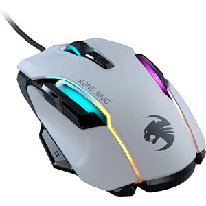 Ratón Gaming Optico con Cable Blanco Kone AIMO