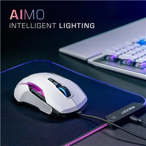 Ratón Gaming Optico con Cable Blanco Kone AIMO