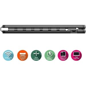 Teclado inalámbrico Plegable para Tablet y PC . Fr