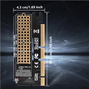 Tarjeta adaptadora M.2 NVME SSD a PCIE 4X 8X 16X M. 2M Key