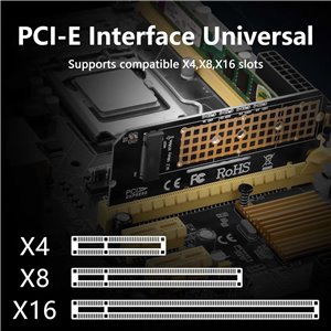 Tarjeta adaptadora M.2 NVME SSD a PCIE 4X 8X 16X M. 2M Key