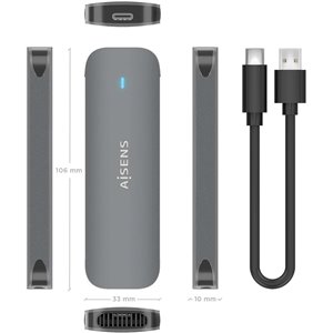 CAJA EXTERNA AISENS M.2 (NGFF) ASM2-006GRY SATA A USB3.1 GEN1 GRIS