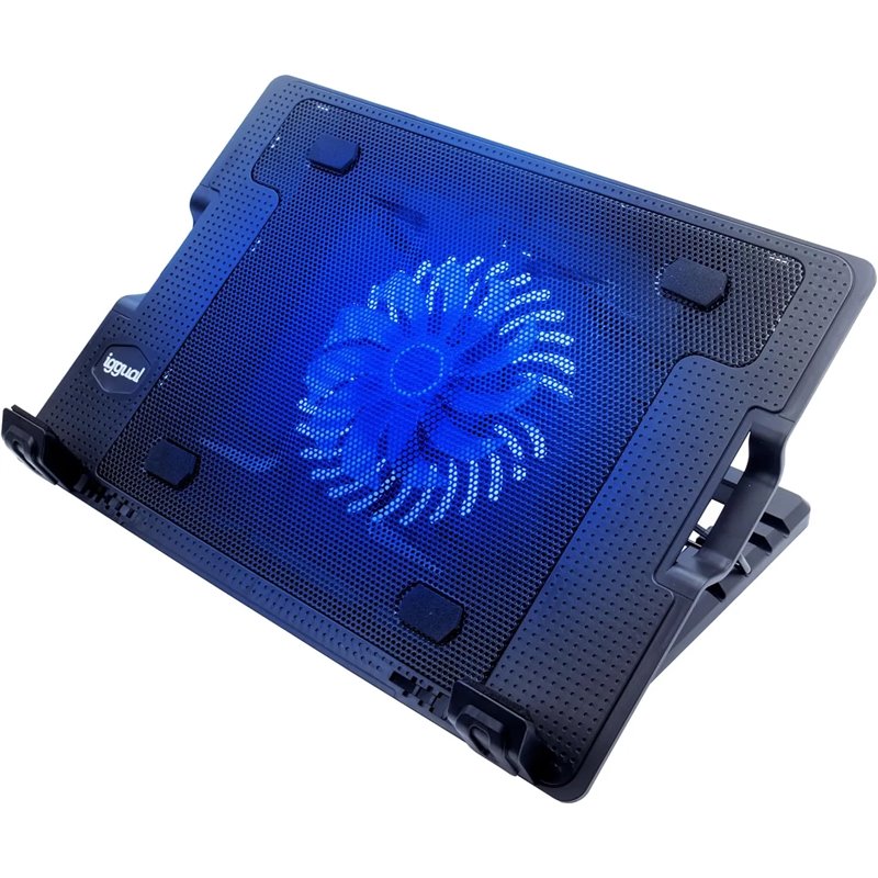 iggual – Base Refrigeradora Portátil de hasta 17” con 1 Ventilador Ultra Silencioso