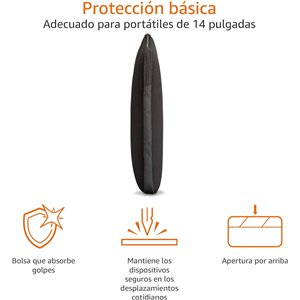Amazon Basics Funda para portátiles de hasta 14-Pulgadas, Color Negro