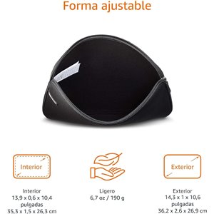 Amazon Basics Funda para portátiles de hasta 14-Pulgadas, Color Negro