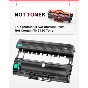 Pack de 2 DR2400 Tambor para Brother DR-2400 para Brother HL