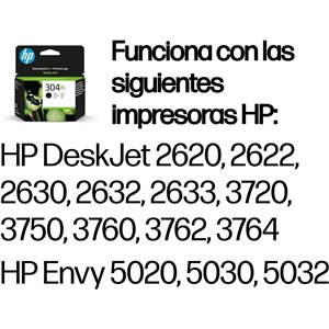 HP 304XL N9K08AE, Negro, Cartucho de Tinta de Alta