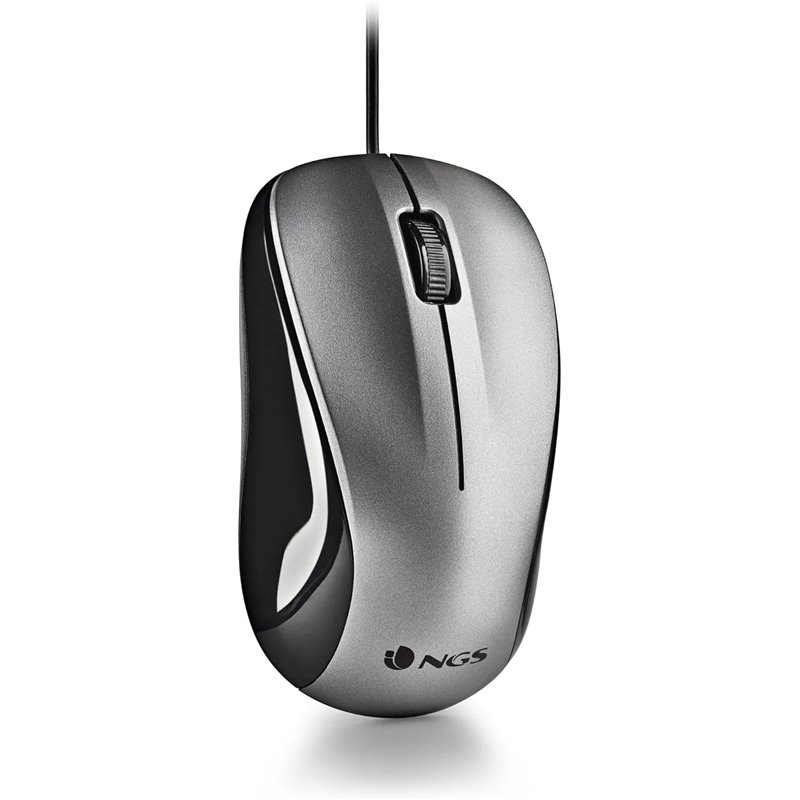 NGS Crew - Ratón Óptico 1200dpi con Cable USB