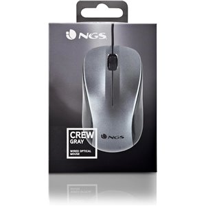 NGS Crew - Ratón Óptico 1200dpi con Cable USB