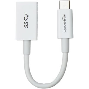 Amazon Basics Cable Adaptador convertidor Hembra de USB-C a USB-A 3.1, 1.ª Gen