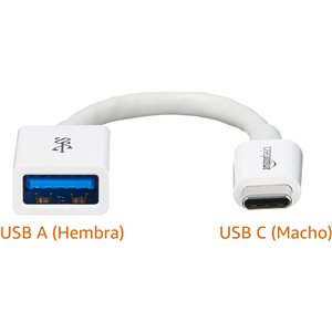 Amazon Basics Cable Adaptador convertidor Hembra de USB-C a USB-A 3.1, 1.ª Gen