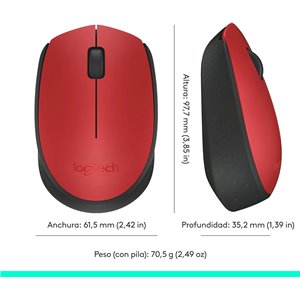 Logitech M171 Ratón inalámbrico para PC, Mac, portátil, 2,4 GHz