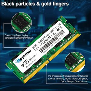 Memoria RAM de 8 GB, DDR4, PC4-21300U