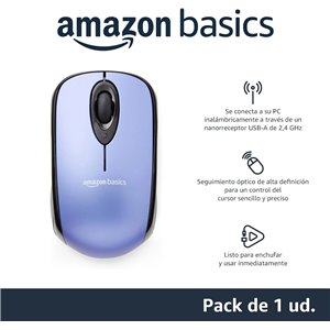 Ratón inalámbrico con Receptor USB Nano, Color Azu