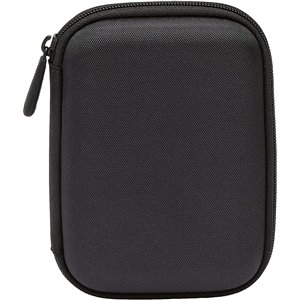 Amazon Basics Funda de Disco Duro, 15.1 x 10.8 x 4.2 cm, Color Negro y Naranja