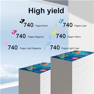 Cartuchos de tinta compatibles con Epson 24XL para impresora Expression Photo XP-970 XP-55