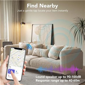 Air Tag Smart Tracker 4 Pack, Localizador Funciona con Apple Buscar (Sólo iOS)