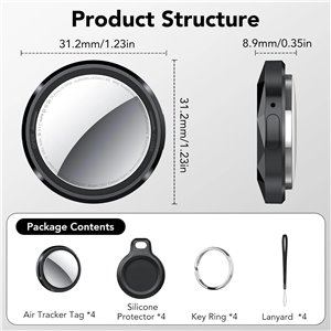 Smart Tracker Tag 4 Pack, Buscador de Objetos Blue