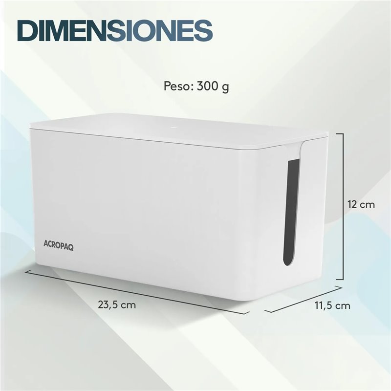 ACROPAQ Caja Cables - Pequeña (23,5 x 12 x 11,5 cm)
